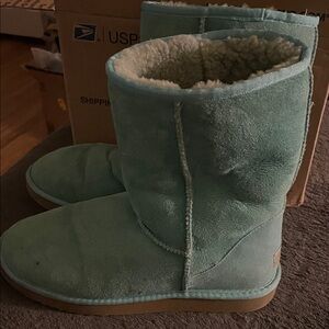 UGG Aquatic Blue Shearling Winter Boots